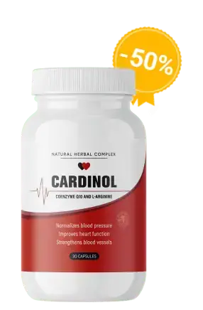 Cardinol capsules for hypertension in Ghana – packaging