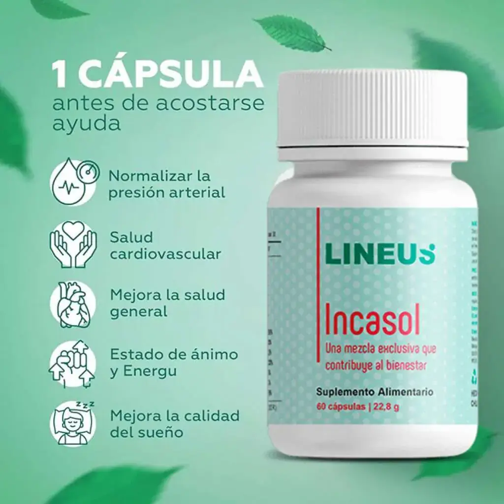 Incasol cápsulas suplemento natural para la presión arterial