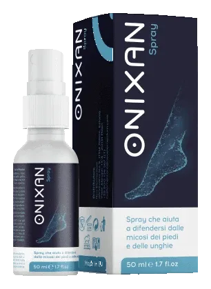Envase de Onixan spray de 50 ml para el cuidado de uñas y pies