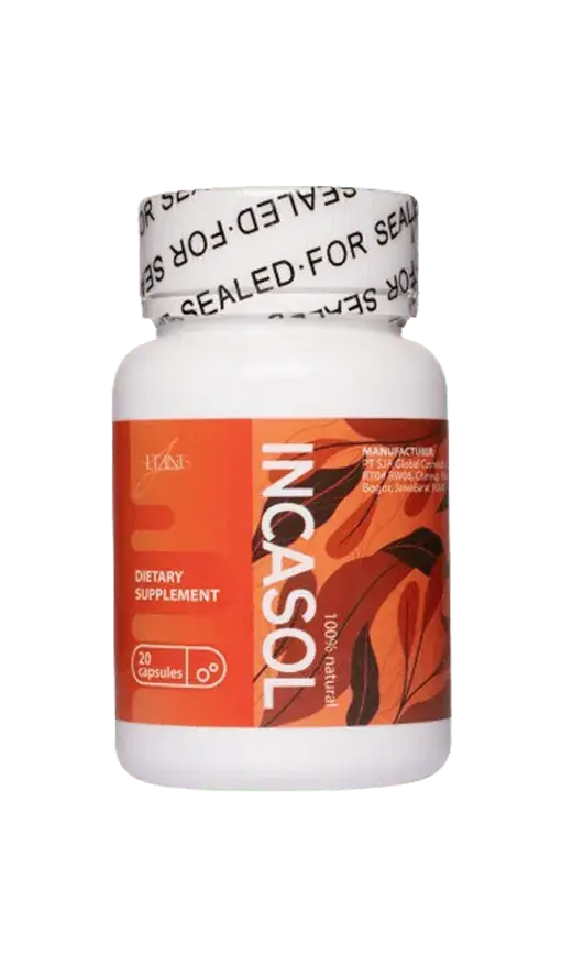 Incasol blood pressure support capsules — official packaging for Kenya