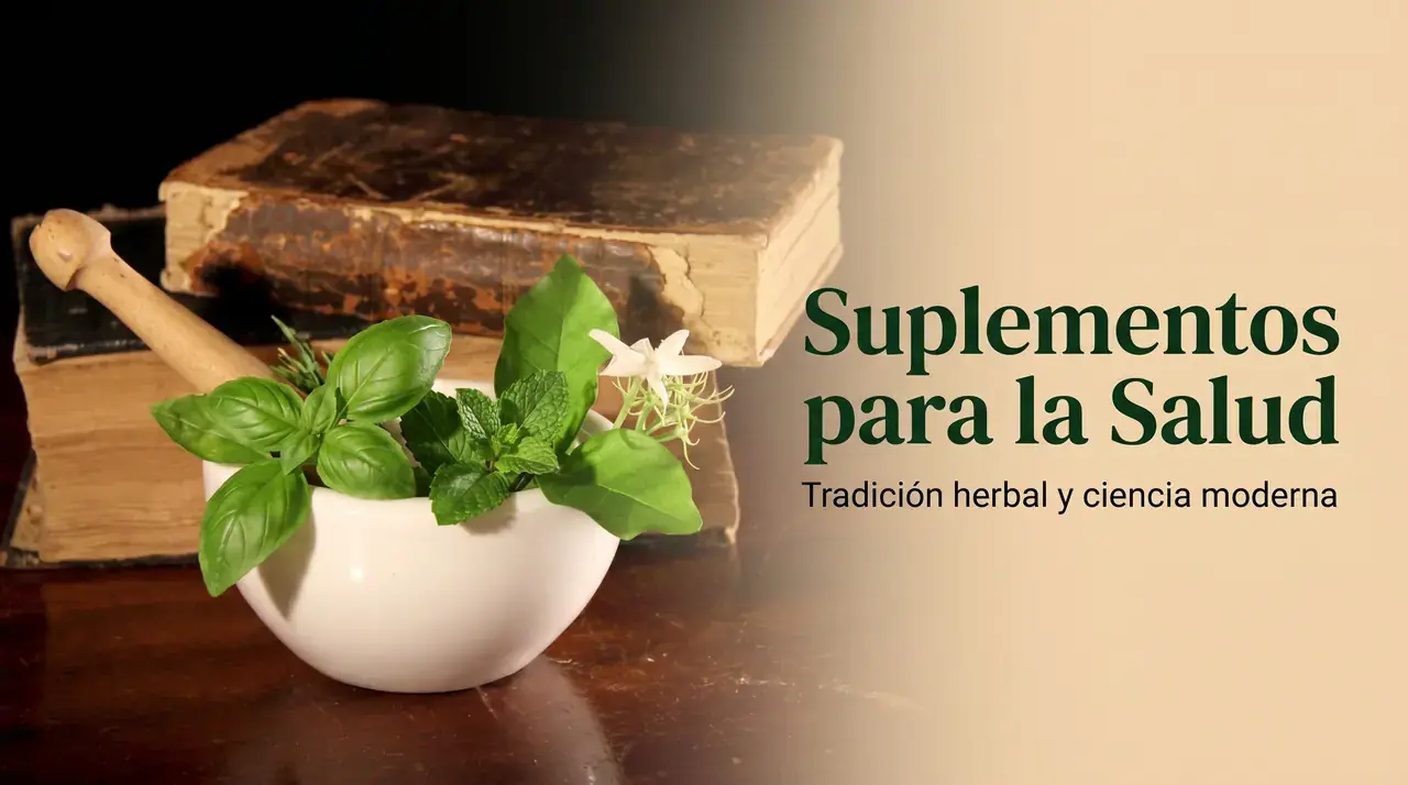 Bienestar natural con suplementos herbales — metabolismo, energía y vitalidad